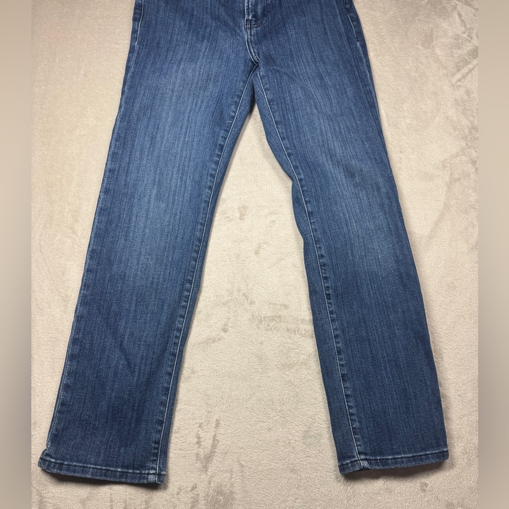 Frame Le High Straight Cropped Thunderstorm Zip Fly Denim Blue Jeans Size 27 - Picture 5 of 16